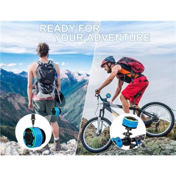 Bluetooth Shower Speaker,IPX7 Waterproof Wireless Portable Speaker with LEDLight - Picture 7 of 8